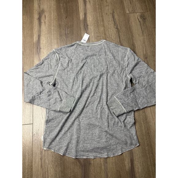 American Eagle Men’s M Gray Long Sleeve Crew Neck Thermal Knit Shirt Casual - Picture 7 of 7